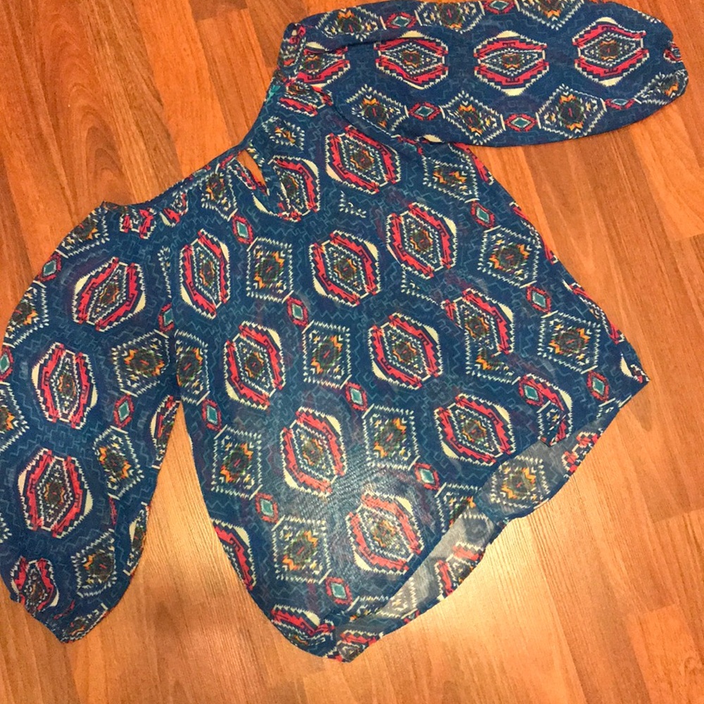 Francesca’s Sheer Pattern Top